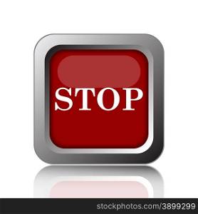 Stop icon. Internet button on white background
