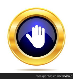 Stop icon. Internet button on white background.