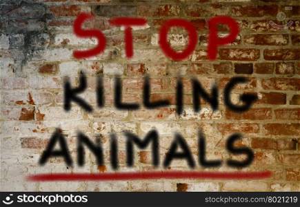 Stop Killing Animals Concept