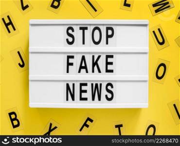 stop making fake news letters background