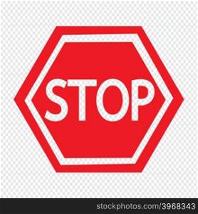 Stop Sign Icon Illustration design