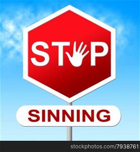 Stop Sinning Meaning Warning Sign And Danger