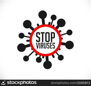 Stop viruses concept icon