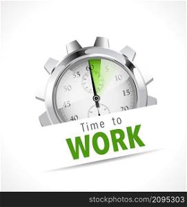 Stopwatch - Time to work - job concept