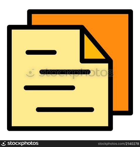 Storage paper interface icon. Outline Storage paper interface vector icon color flat isolated. Storage paper interface icon color outline vector