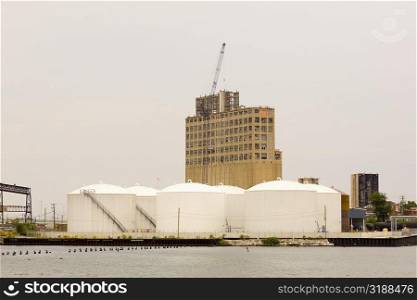 Storage tanks at the waterfront, Baltimore, Maryland, USA
