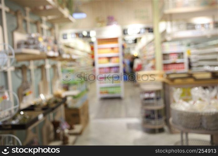 store market with blur background and bokeh