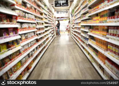 store market with blur background and bokeh