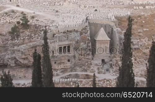 store scrolls in Jerusalem cemetery