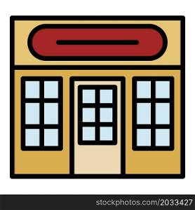 Storefront icon. Outline storefront vector icon color flat isolated. Storefront icon color outline vector