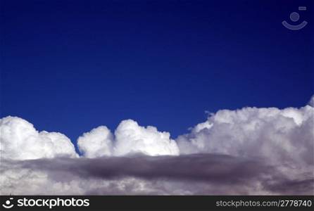 storm cloud in blue sky