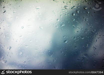 Storm Clouds Background, Drops of Rain on Glass, Rain Drops on Clear Window, Drops Of Rain On Glass Background, Autumn Abstract Backdrop, Clouds Backgrounds with Water Drops,Storm Weather Background