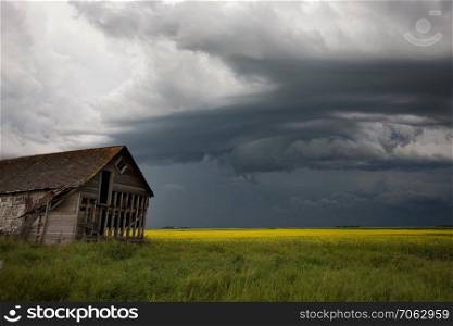 Storm Clouds Prairie Sky Canada Ominous danger