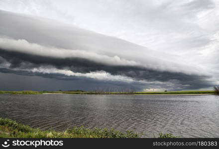 Storm Clouds Saskatchewan shelf cloud ominous warning