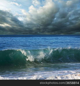 storm on ocean