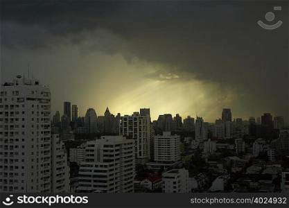storm over central Bangkok