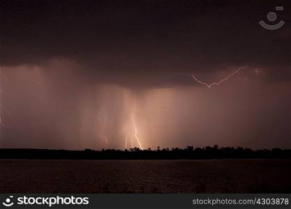 Storm over Zambezi River