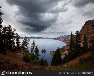 storm weather on Crater Lake