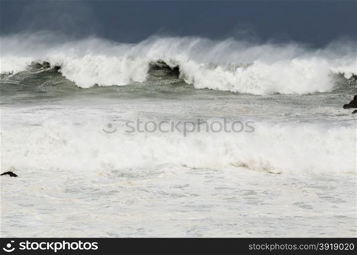 Stormy sea during Typhoon Souledor