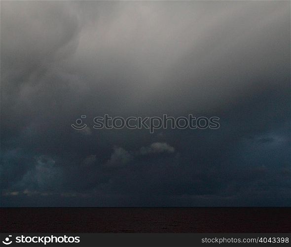 Stormy sky over the sea