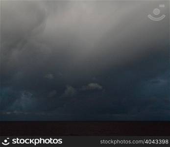Stormy sky over the sea