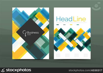 Straight lines geometric business report templates. Straight lines geometric business report templates. abstract background set