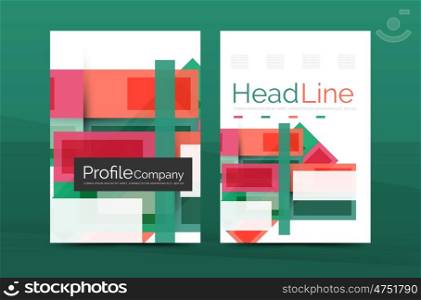 Straight lines geometric business report templates. Straight lines geometric business report templates. abstract background set