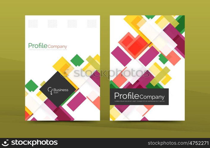 Straight lines geometric business report templates. Straight lines geometric business report templates. abstract background set