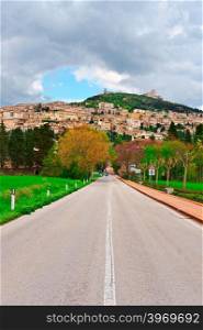 Strait Road to the Italian City of Assisi