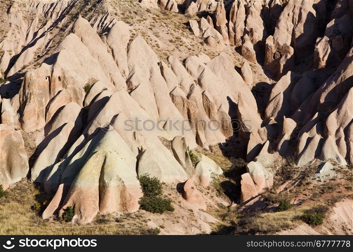 Strange stone formations, Cappadocia, Turkey
