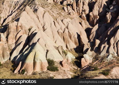 Strange stone formations, Cappadocia, Turkey