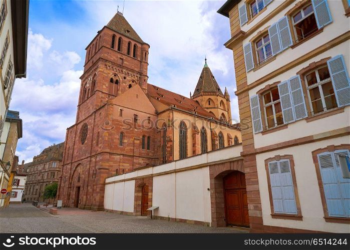 Strasbourg city Martin Luther street in Alsace France