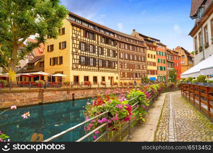 Strasbourg la Petite France in Alsace half timbered houses. Strasbourg la Petite France in Alsace