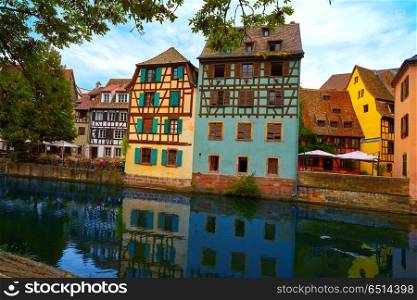 Strasbourg la Petite France in Alsace half timbered houses. Strasbourg la Petite France in Alsace