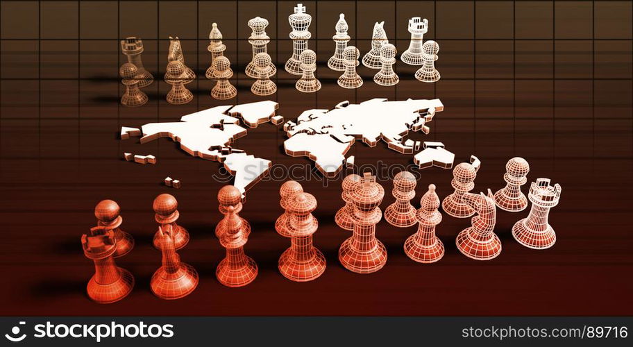 Strategic Management and Business War Chess Concept. Strategic Management