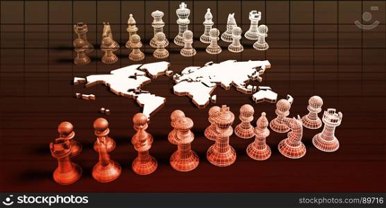 Strategic Management and Business War Chess Concept. Strategic Management