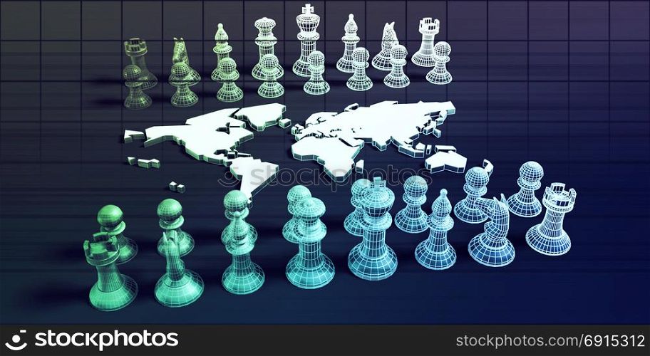 Strategic Marketing Concept with Chess Pieces on a Chessboard. Strategic Marketing