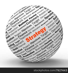 Strategy Sphere Definition Showing Successful Planning Organization Or Management