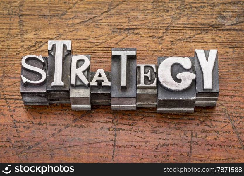 strategy-word-in-mixed-vintage-metal-typ