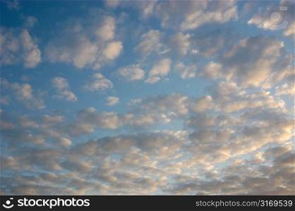 Stratified Gray Clouds In A Blue Sky