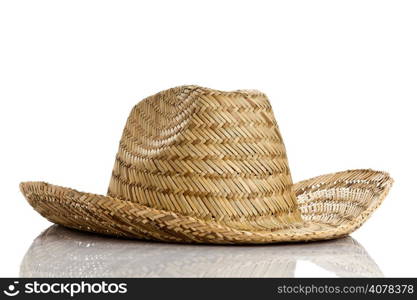straw hat isolated on a white background
