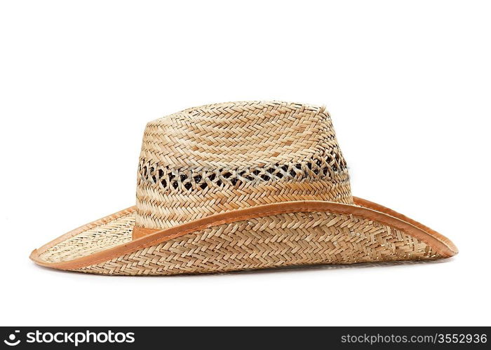 straw hat sombrero isolated on white background