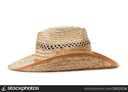 straw hat sombrero isolated on white background