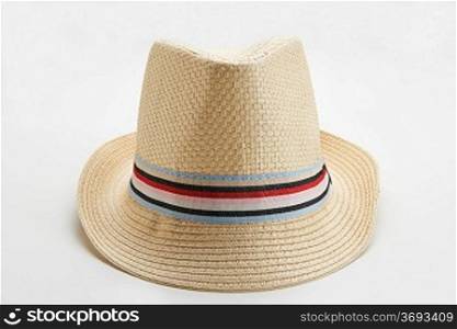 Straw man&acute;s Panama hat isolated on white background