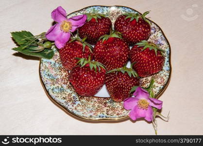 Strawberries are perennial herbaceous plant, genus Fragaria