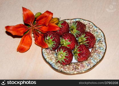 Strawberries are perennial herbaceous plant, genus Fragaria