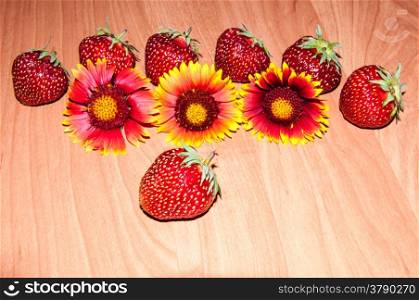 Strawberries are perennial herbaceous plant, genus Fragaria