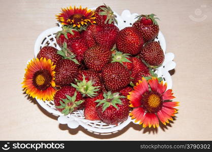 Strawberries are perennial herbaceous plant, genus Fragaria