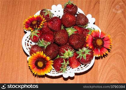 Strawberries are perennial herbaceous plant, genus Fragaria