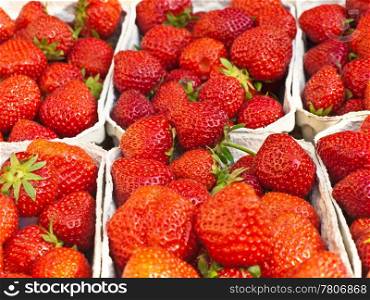 strawberries at street sale. strawberry